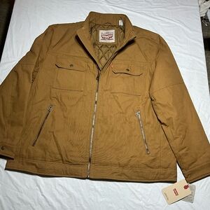 Levi's Men’s Cotton Detroit Jacket In brown Color and Size XXL New with Tags